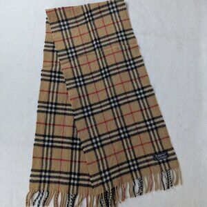 BURBERRY Lambswool Nova Check Scarf – Beige Plaid – LUXURY STYLE – FAST